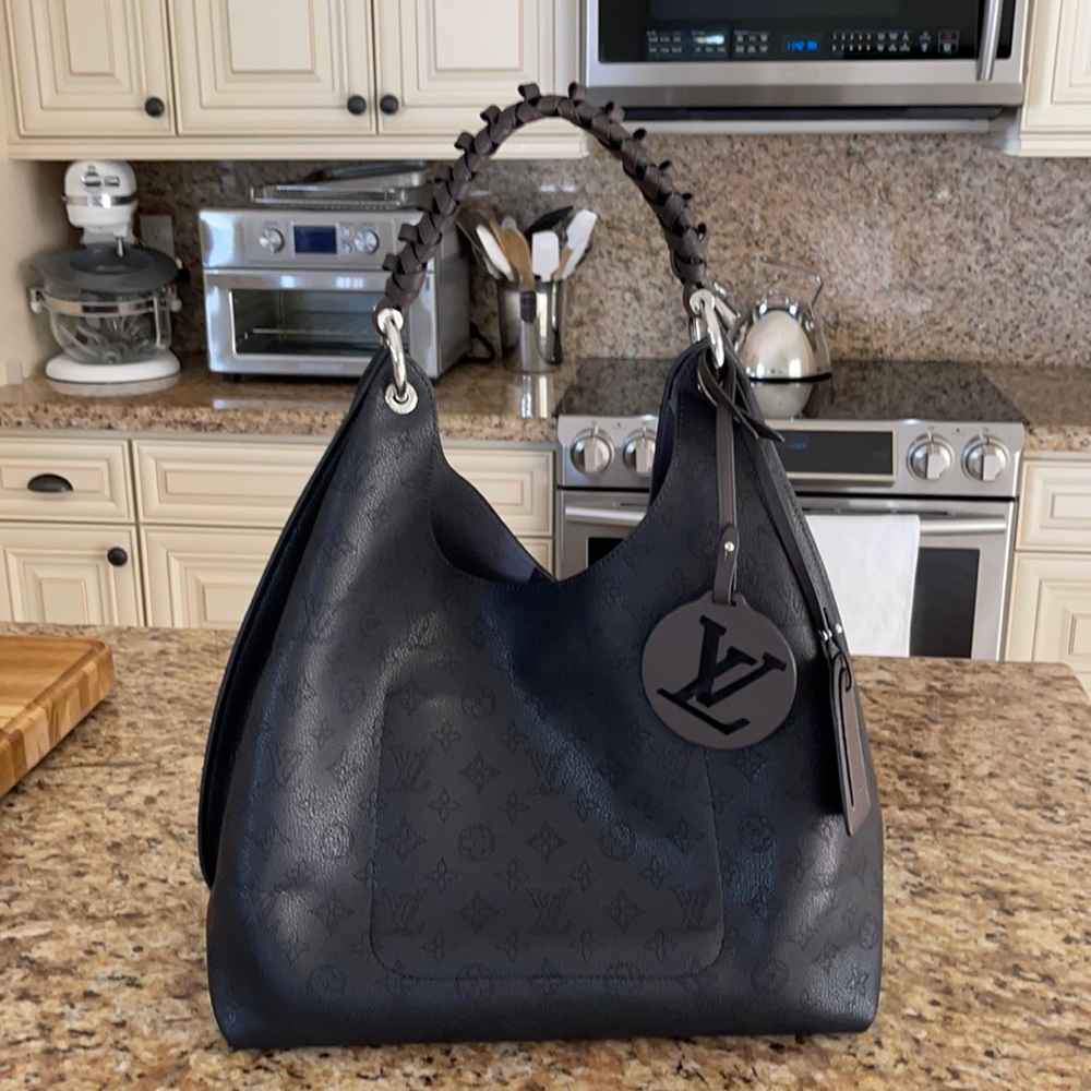 Louis Vuitton Mahina Carmel Black Leather